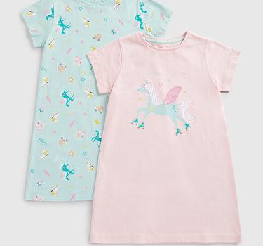 Mothercare Party Horse Nightdresses - 2 Pack