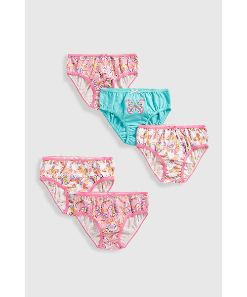 Mothercare Butterfly Briefs - 5 Pack