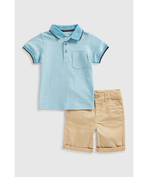 Mothercare Polo Shirt and Chino Shorts Set