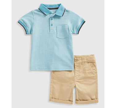 Mothercare Polo Shirt and Chino Shorts Set