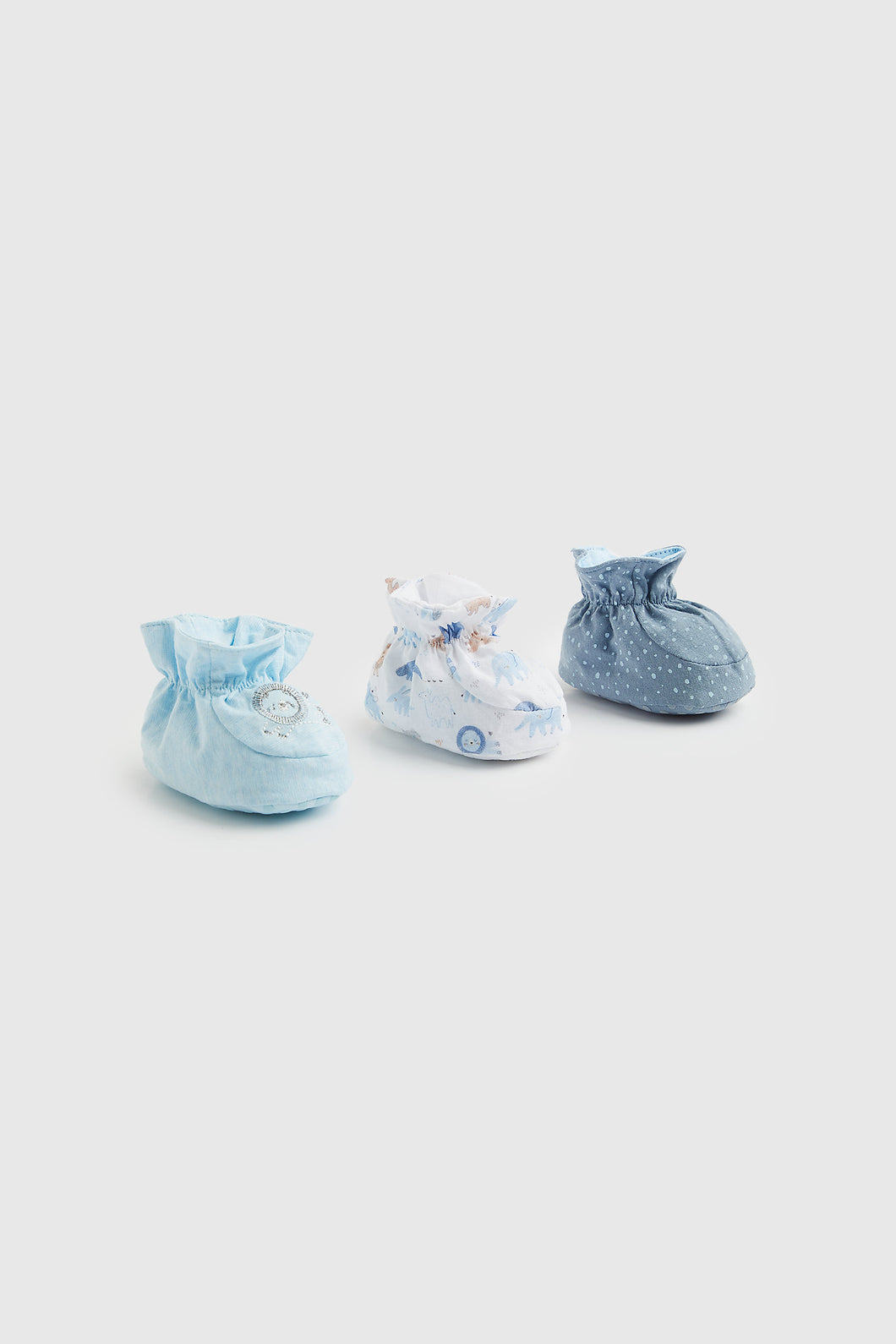 Mothercare Safari Baby Booties - 3 Pack