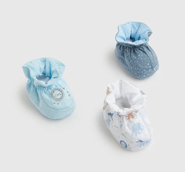 Mothercare Safari Baby Booties - 3 Pack