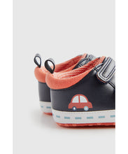 Load image into Gallery viewer, Mothercare Navy Car Pram Trainers
