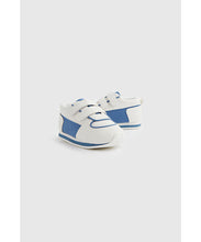 Load image into Gallery viewer, Mothercare First Walker Blue and White Trainers
