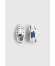 Load image into Gallery viewer, Mothercare First Walker Blue and White Trainers
