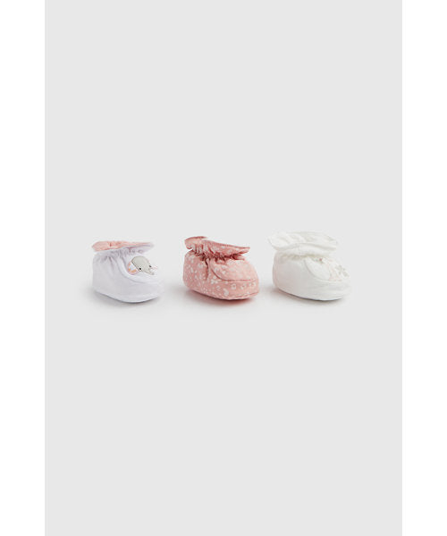 Mothercare Elephant Baby Booties - 3 Pack