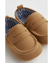 Load image into Gallery viewer, Mothercare Brown Loafer Pram Shoes
