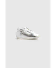 Load image into Gallery viewer, Mothercare Silver T-Bar Pram Shoes
