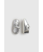 Load image into Gallery viewer, Mothercare Silver T-Bar Pram Shoes
