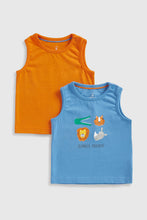 Load image into Gallery viewer, Mothercare Jungle Friends Vest T-Shirts - 2 Pack
