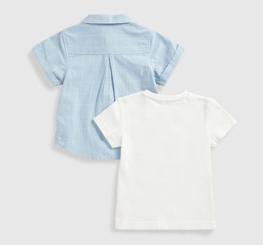 Mothercare Checked Shirt and T-Shirt Set