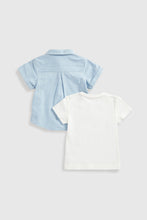 Load image into Gallery viewer, Mothercare Checked Shirt And T-Shirt Set

