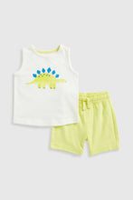 Load image into Gallery viewer, Mothercare Dinosaur Vest T-Shirt And Shorts Set

