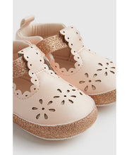 Load image into Gallery viewer, Mothercare Pink T-Bar Pram Shoes
