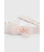 Load image into Gallery viewer, Mothercare Pink Pram Shoes and Headband Set
