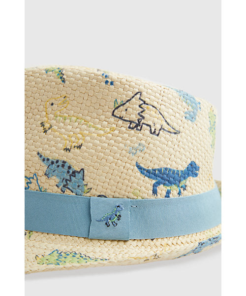 Mothercare Dinosaur Trilby Straw Hat