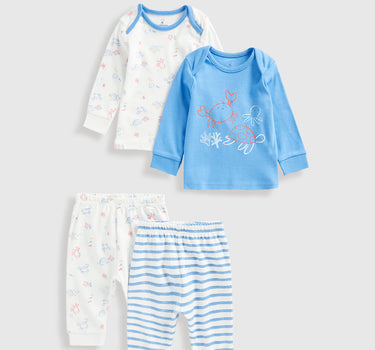 Mothercare Under The Sea Baby Pyjamas - 2 Pack