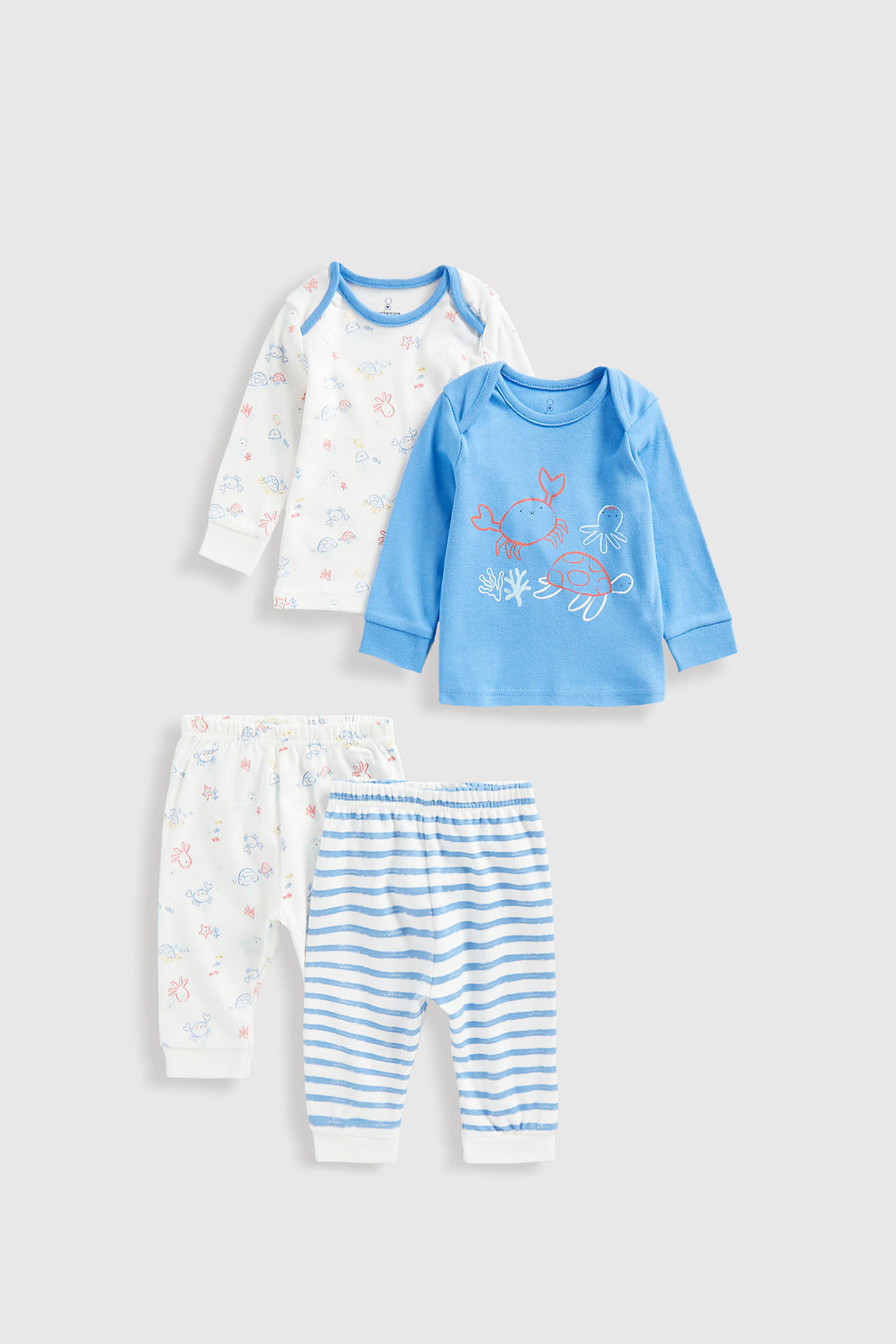Mothercare Under The Sea Baby Pyjamas - 2 Pack