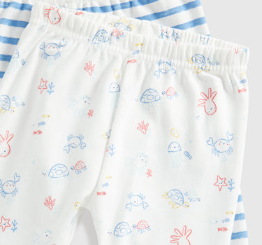 Mothercare Under The Sea Baby Pyjamas - 2 Pack