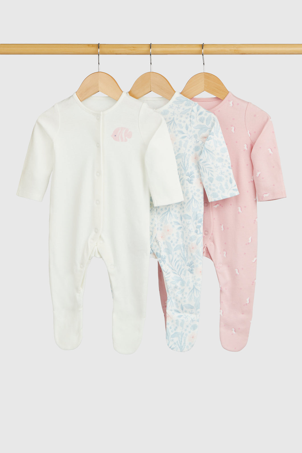 Mothercare Sealife Sleepsuits - 3 Pack