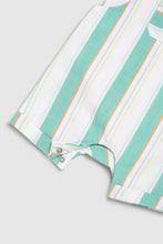 Load image into Gallery viewer, Mothercare Striped Bibshorts And Polo Bodysuit Set
