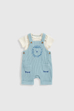 Load image into Gallery viewer, Mothercare Lion Bibshorts And Bodysuit Set
