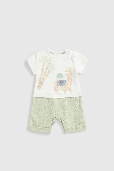Mothercare Little Llama Mock Romper