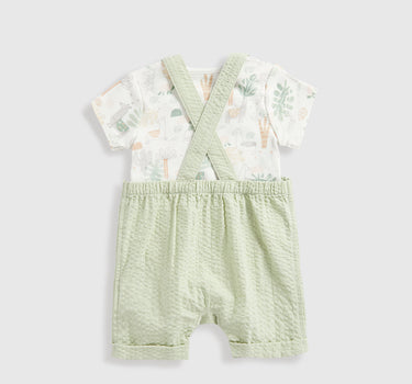 Mothercare Llama Bibshorts and Bodysuit Set