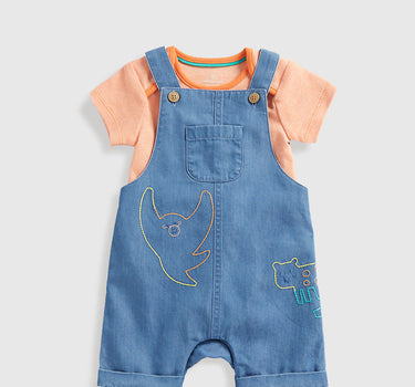 Mothercare Jungle Bibshorts and Bodysuit Set