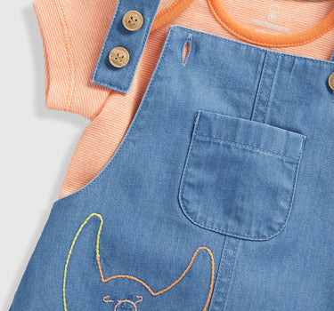 Mothercare Jungle Bibshorts and Bodysuit Set