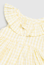 Load image into Gallery viewer, Mothercare Yellow Gingham Dress And Knickers

