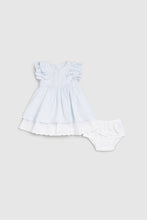 Load image into Gallery viewer, Mothercare Blue Gingham Dress And Knickers

