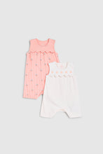 Load image into Gallery viewer, Mothercare Scalloped Rompers - 2 Pack
