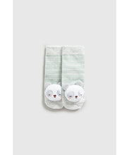 Load image into Gallery viewer, Mothercare Panda Rattle Baby Socks
