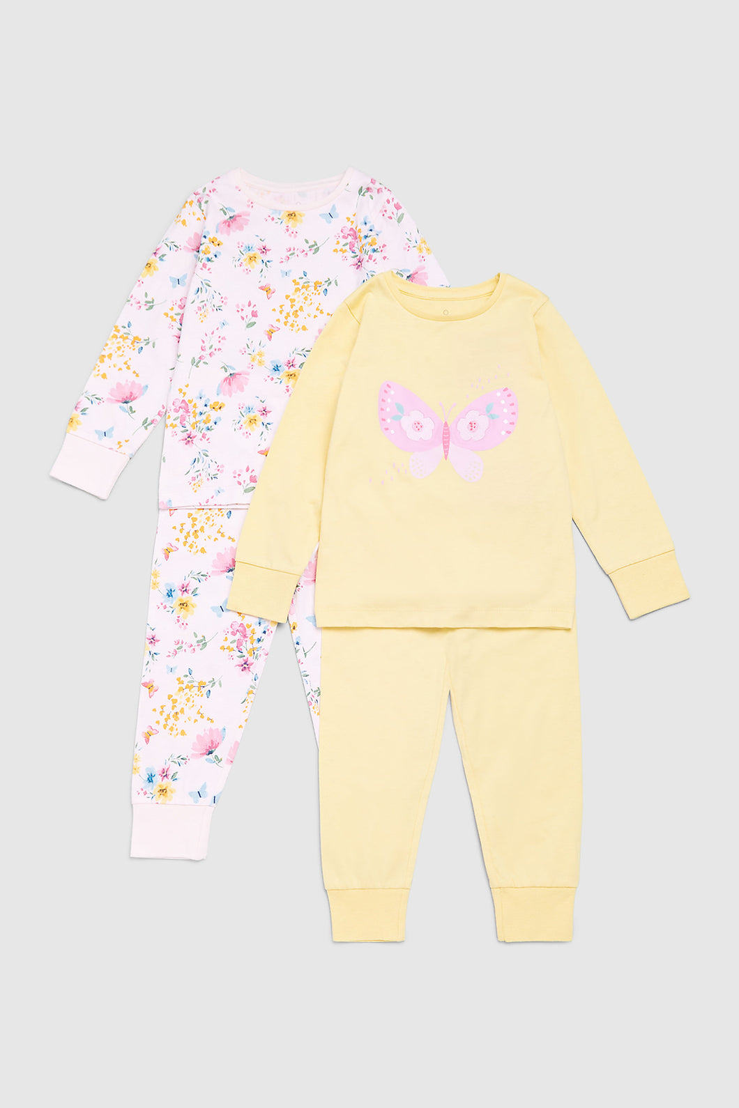 Mothercare Butterfly And Flower Pyjamas - 2 Pack