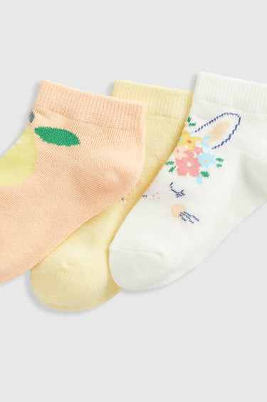 Mothercare Garden Fruit Trainer Socks - 5 Pack