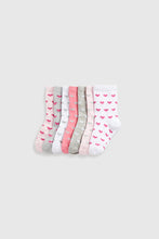 Load image into Gallery viewer, Mothercare Glitter Heart Socks - 7 Pack

