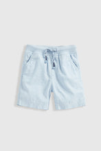 Load image into Gallery viewer, Mothercare Blue Linen Shorts
