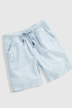 Load image into Gallery viewer, Mothercare Blue Linen Shorts
