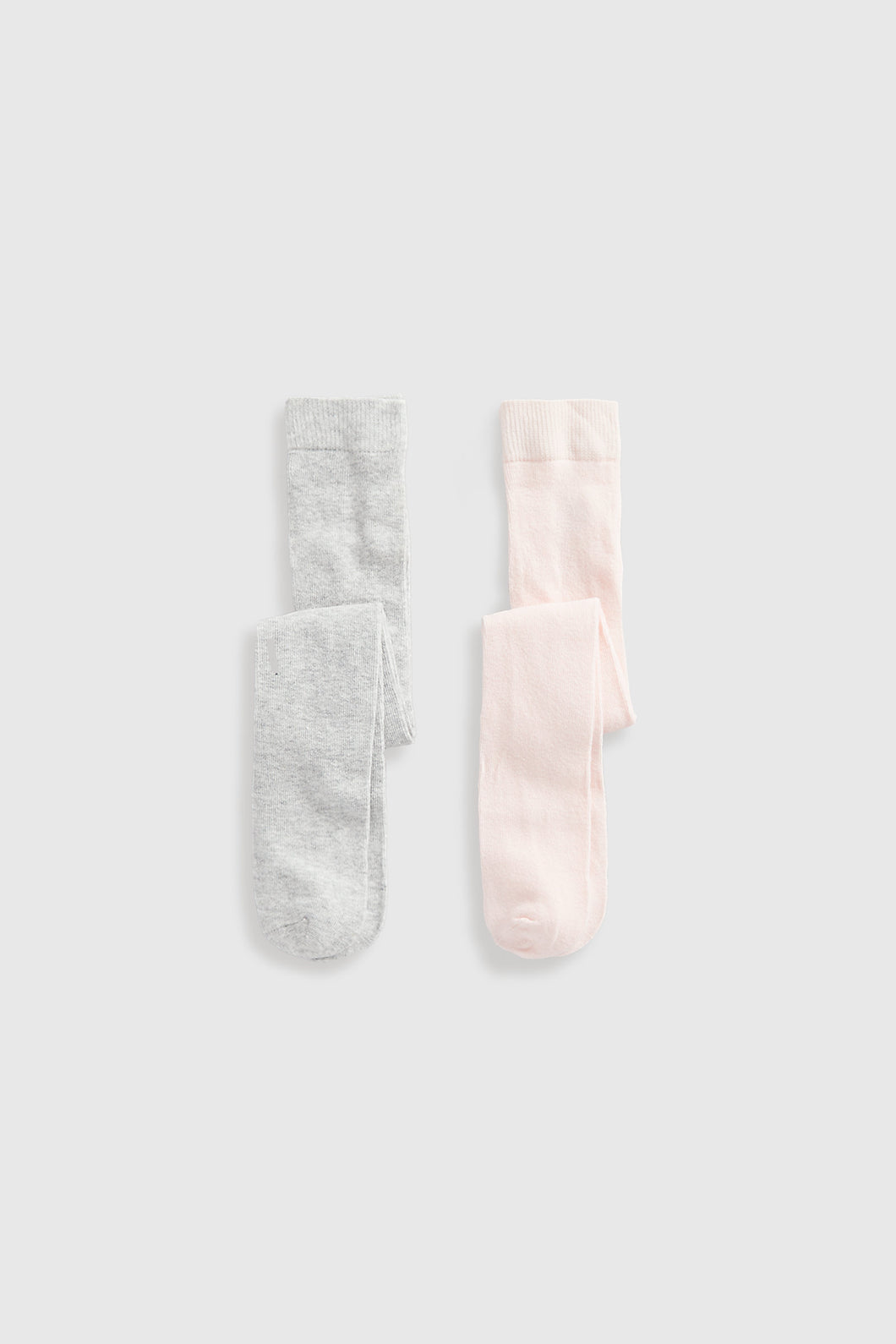 Mothercare Pink and Grey Tights - 2 Pack