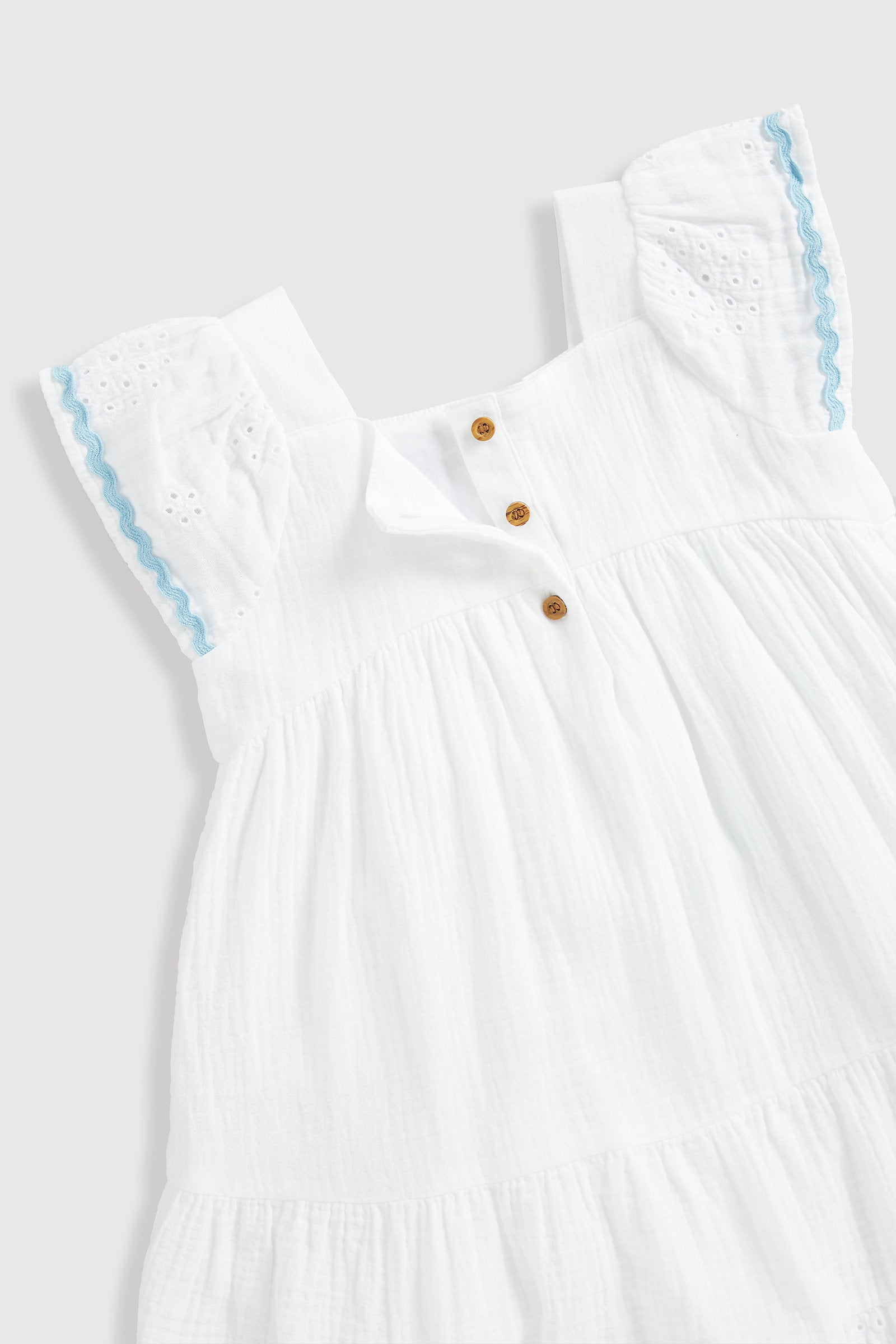 Mothercare White Embroidered Dress