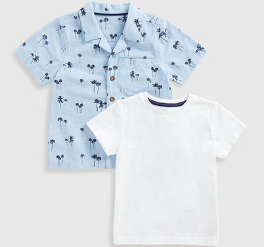 Mothercare Palm Tree Shirt and T-Shirt Set