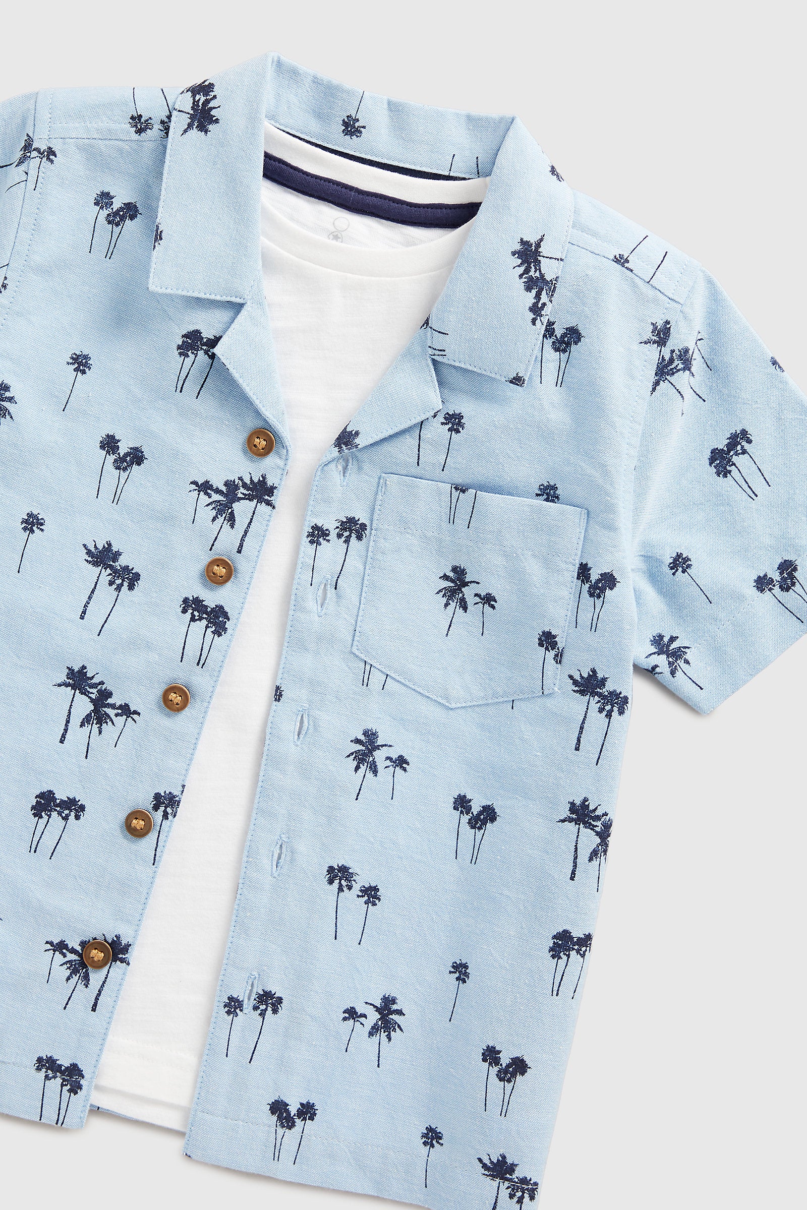 Mothercare Palm Tree Shirt and T-Shirt Set