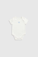 Load image into Gallery viewer, Mothercare Blue Floral Short-Sleeved Bodysuits - 5 Pack
