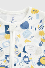 Load image into Gallery viewer, Mothercare Space Zip-Up Baby Sleepsuits - 2 Pack
