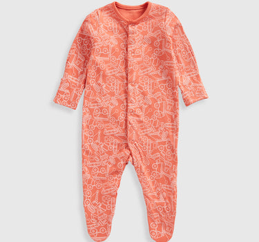 Mothercare Vehicles Baby Sleepsuits - 3 Pack