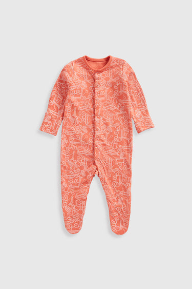 Mothercare Vehicles Baby Sleepsuits - 3 Pack