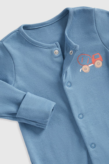 Mothercare Vehicles Baby Sleepsuits - 3 Pack
