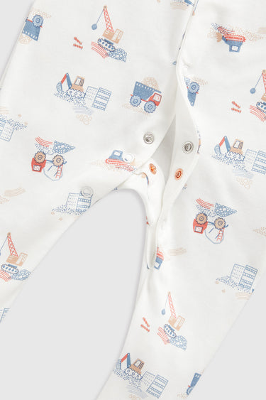 Mothercare Vehicles Baby Sleepsuits - 3 Pack