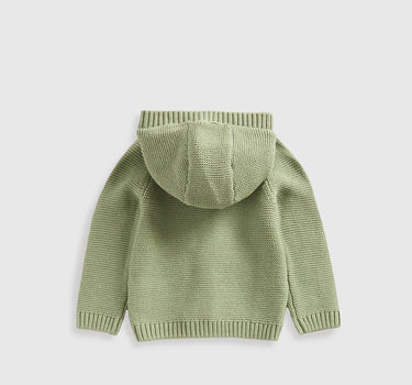 Mothercare Green Car Hooded Cardigan